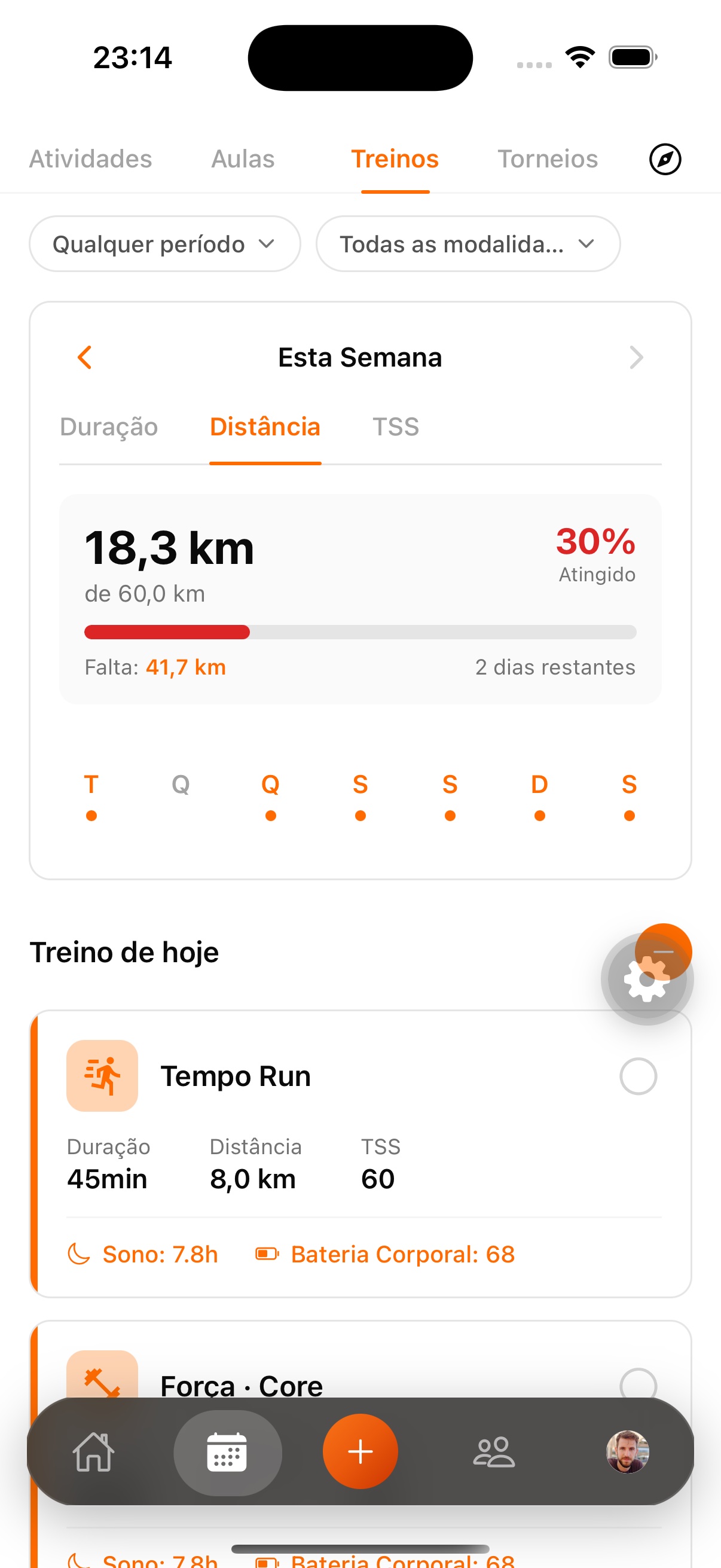 O plano da semana